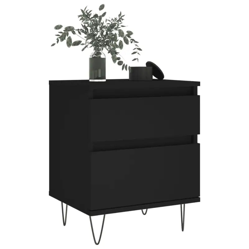 Trendy nachtkastjes van bewerkt hout met metalen poten en strak ontwerp - Nachtkastjes