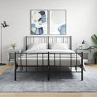 Trendy nachtkastjes van bewerkt hout met metalen poten voor een strak interieur - Betongrijs / 2 - Nachtkastjes