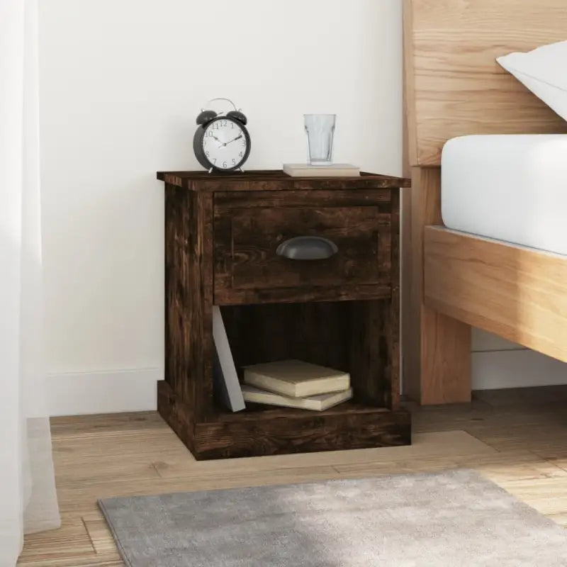 Trendy nachtkastjes van hoogwaardig bewerkt hout voor een stijlvolle woning - Gerookt eiken / 2 - Nachtkastjes