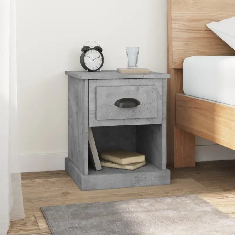Trendy nachtkastjes van hoogwaardig bewerkt hout voor een stijlvolle woning - Betongrijs / 1 - Nachtkastjes