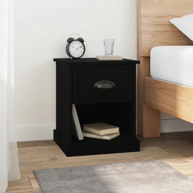 Trendy nachtkastjes van hoogwaardig bewerkt hout voor een stijlvolle woning - Zwart / 1 - Nachtkastjes