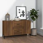 Trendy ontwerp dressoir in bewerkt hout gemakkelijk schoon en stijlvol - bruin eikenkleur / 1 - Dressoirs & buffetkasten