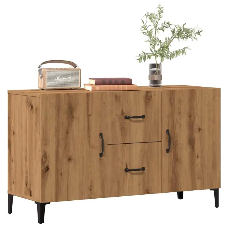 Trendy ontwerp dressoir in bewerkt hout gemakkelijk schoon en stijlvol - artisanaal eikenkleurig / 1 - Dressoirs &