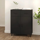 Trendy ontwerp dressoir met bewerkt hout en gemakkelijk schoon te maken oppervlak - Zwart / 1 - Dressoirs & buffetkasten