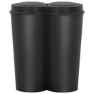 Trendy praktische afvalbak met twee afvalbakken voor scheiding - Zwart / 2 - Prullenbakken