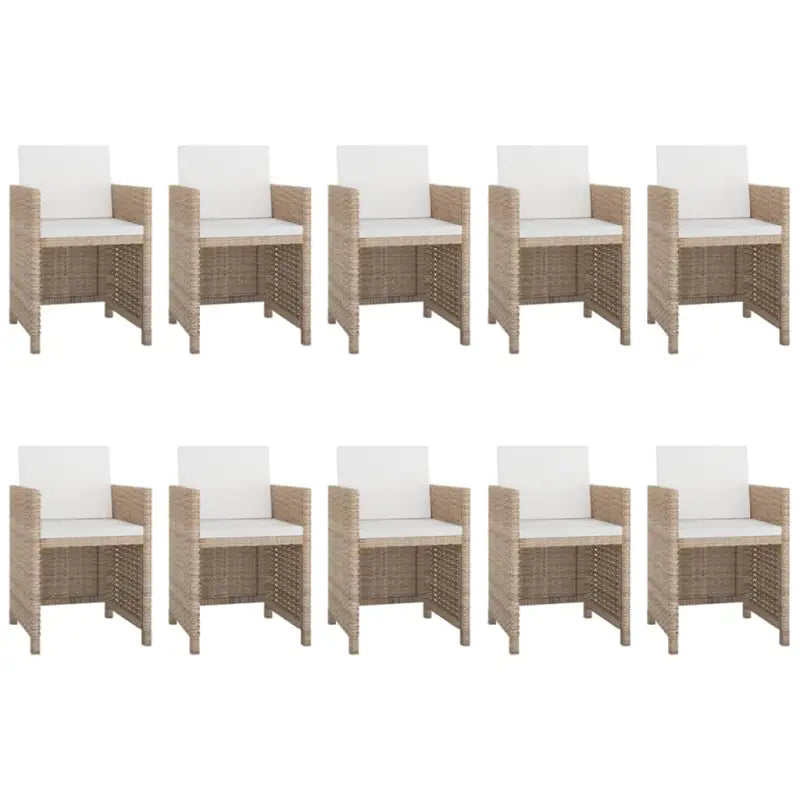 Trendy rattan tuinset met stalen frame en glazen tafelblad - Tuinsets