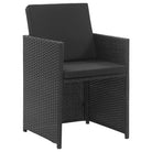 Trendy Rattan Tuinset met Stalen Frame en Makkelijk Schoon - Zwart - Tuinsets