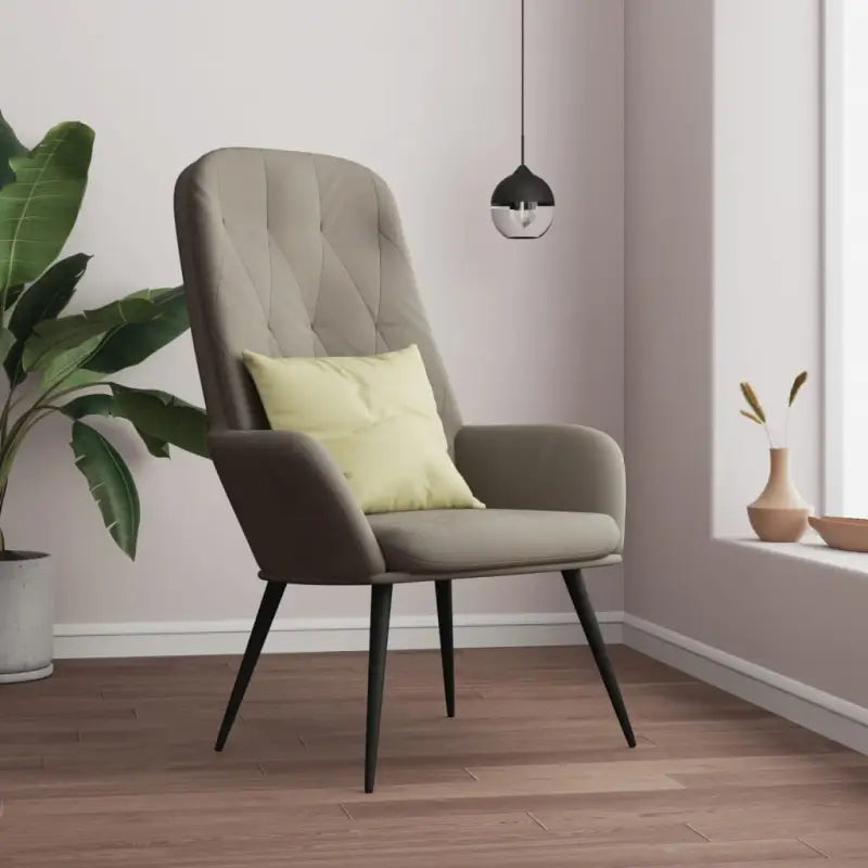 Trendy relaxstoel voor werk en ontspanning - Lichtgrijs / 1 / Zonder voetensteun - Fauteuils & Relaxfauteuils