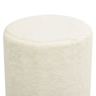 Trendy ronde poef met zacht pluche voor hoog zitcomfort - Klapstoelen & krukken