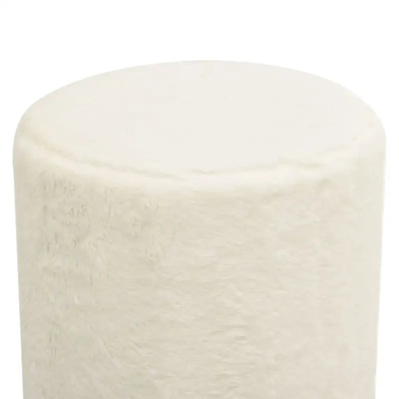 Trendy ronde poef met zacht pluche voor hoog zitcomfort - Klapstoelen & krukken