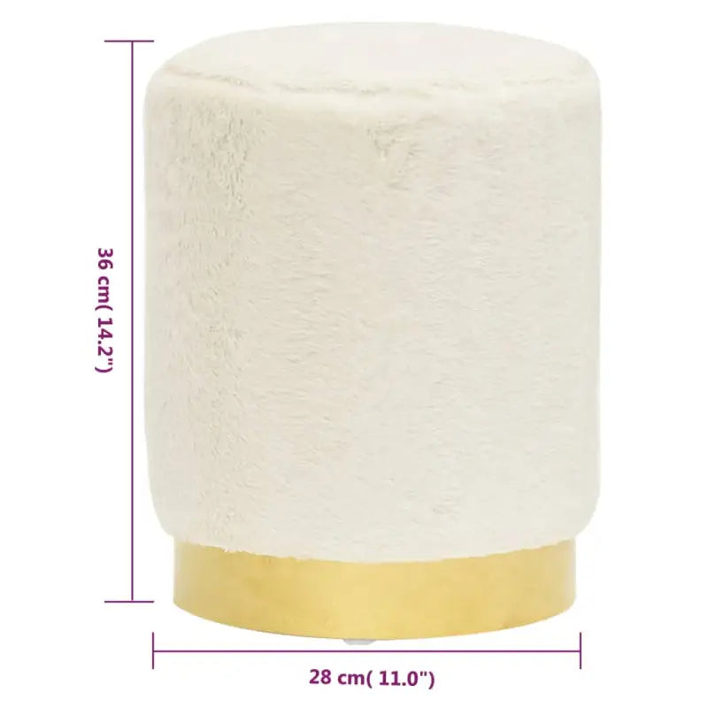 Trendy ronde poef met zacht pluche voor hoog zitcomfort - Klapstoelen & krukken