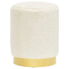 Trendy ronde poef met zacht pluche voor hoog zitcomfort - Klapstoelen & krukken