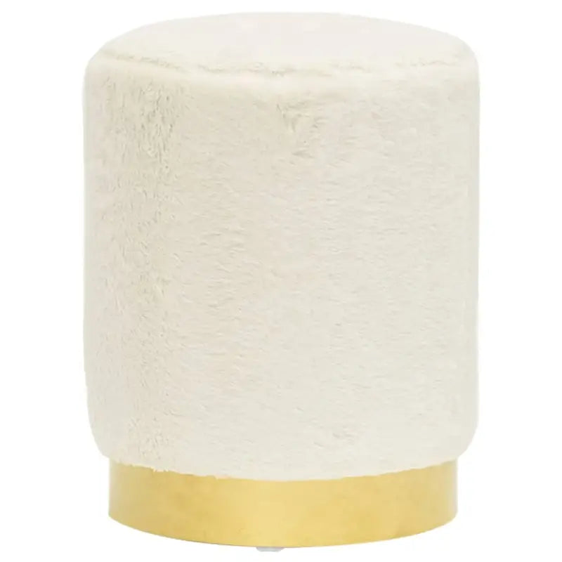 Trendy ronde poef met zacht pluche voor hoog zitcomfort - Klapstoelen & krukken