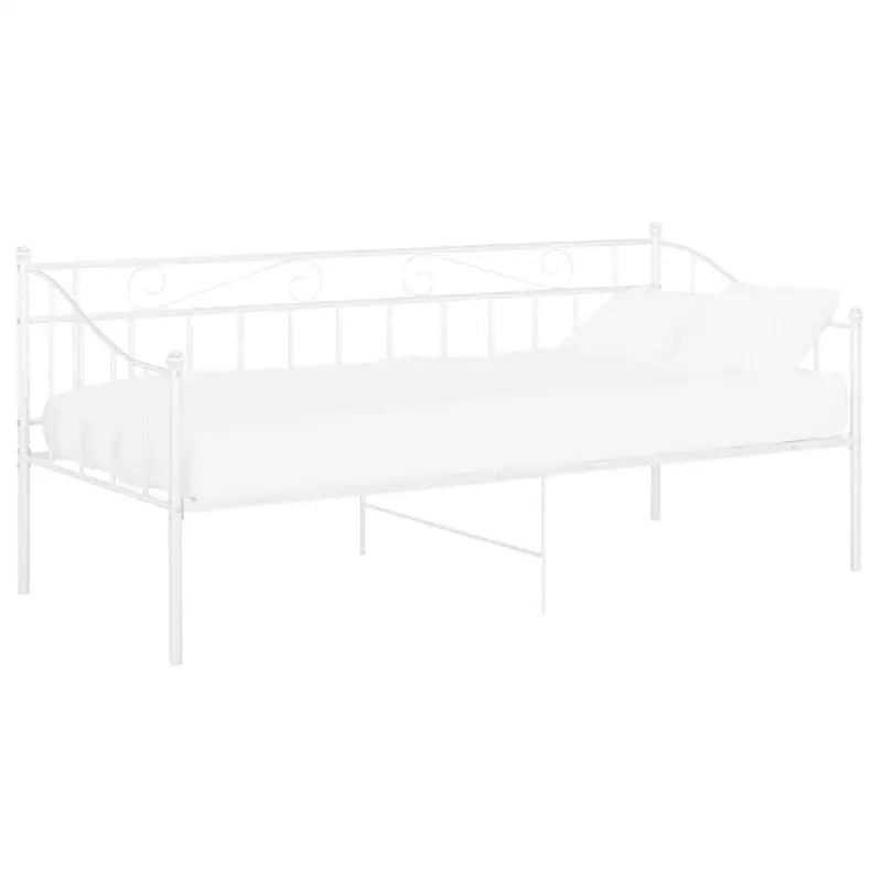 Trendy slaapbank voor overdag zit en ’s nachts bed - Wit - Bedden & bedframes