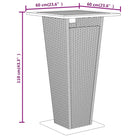 Trendy tuinbarset van massief acaciahout en poly rattan met aangename uitstraling - Grijs - Tuinsets