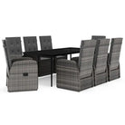 Trendy tuinmeubelset met verstelbare rugleuningen en stoelen gemakkelijk - Grijs - Tuinsets