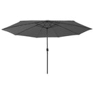 Trendy tuinparasol met LED-verlichting voor schaduw en UV-bescherming - Antraciet / 1 - Parasols en zonneschermen