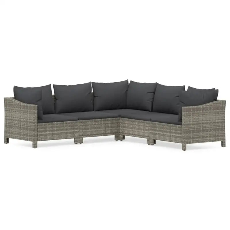 Trendy tuinset met poly rattan en armleuning links - Tuinsets