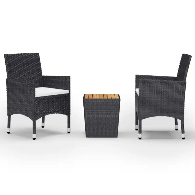 Trendy tuinset met poly rattan en warm massief acaciahout stijl - Tuinsets