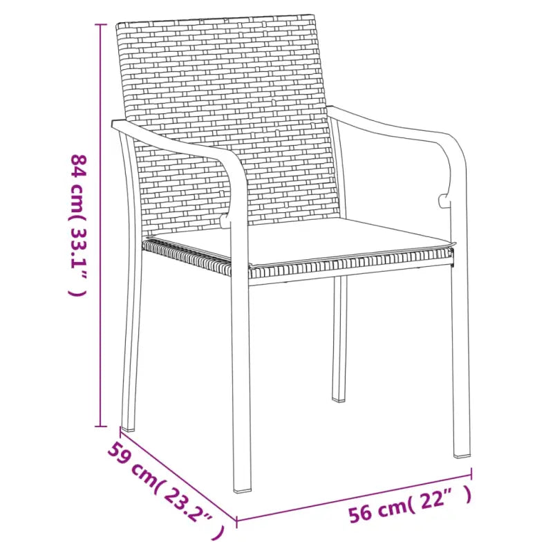 Trendy tuinstoelen van duurzaam poly rattan voor terras en tuin - Tuinstoelen