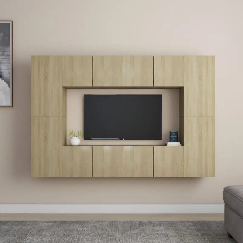 Trendy Tv-meubel met muurbevestiging voor een tijdloze uitstraling - Sonoma eiken / 1 / 60 cm - Tv-meubels