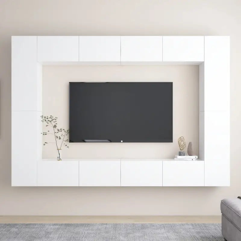 Trendy Tv-meubel met muurbevestiging voor een tijdloze uitstraling - Wit / 1 / 100 cm - Tv-meubels