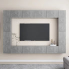 Trendy Tv-meubel met muurbevestiging voor een tijdloze uitstraling - Betongrijs / 1 / 100 cm - Tv-meubels