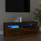 Trendy tv-meubel met rgb led-verlichting en stevige constructie - Gerookt eiken / 1 - Tv-meubels