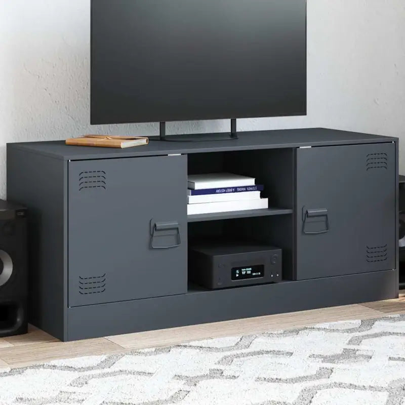 Trendy tv-meubel met stabiel frame van koudgewalst staal - Antraciet / 1 - Tv-meubels