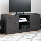 Trendy tv-meubel met stabiel frame van koudgewalst staal - Zwart / 1 - Tv-meubels