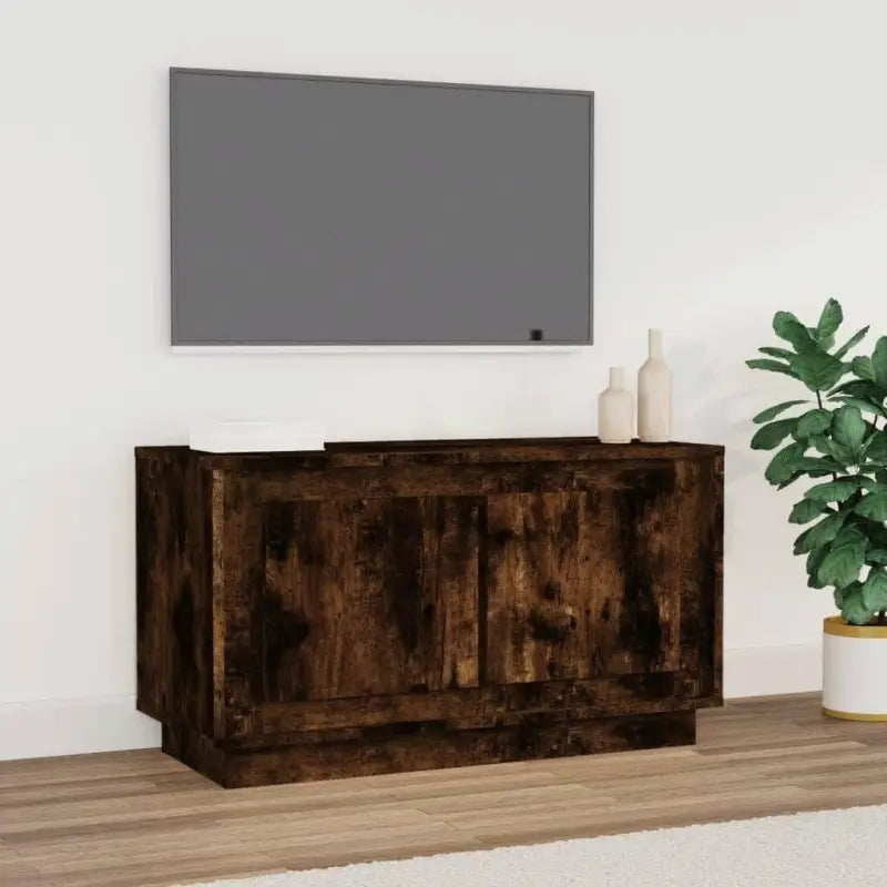 Trendy Tv-meubel van bewerkt hout met stabiel en vochtbestendig ontwerp - Gerookt eiken / 1 - Tv-meubels