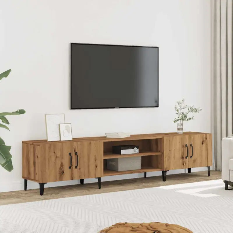 Trendy Tv Meubels van Bewekt Hout voor een Moderne Interieur - artisanaal eikenkleurig / 1 - Tv-meubels