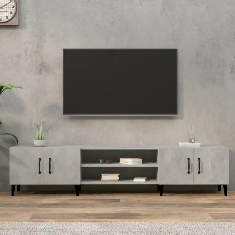 Trendy Tv Meubels van Bewekt Hout voor een Moderne Interieur - Betongrijs / 1 - Tv-meubels