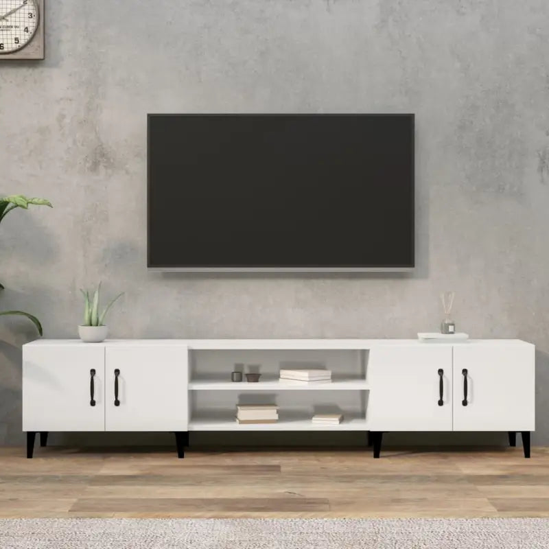 Trendy Tv Meubels van Bewekt Hout voor een Moderne Interieur - Hoogglans wit / 1 - Tv-meubels