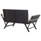 Tuinbank met weerbestendig PE rattan en gepoedercoat stalen frame - Tuinbanken