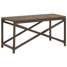 Tuinbank van poly rattan met gepoedercoat stalen frame voor buitengebruik - Bruin / 80 cm / 1 - Tuinbanken