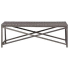 Tuinbank van poly rattan met gepoedercoat stalen frame voor buitengebruik - Tuinbanken