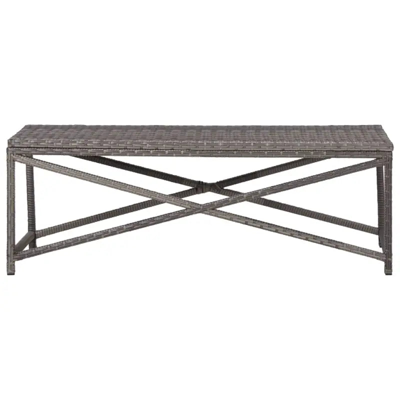 Tuinbank van poly rattan met gepoedercoat stalen frame voor buitengebruik - Tuinbanken