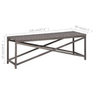 Tuinbank van poly rattan met gepoedercoat stalen frame voor buitengebruik - Tuinbanken