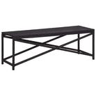 Tuinbank van poly rattan met gepoedercoat stalen frame voor buitengebruik - Zwart / 120 cm / 1 - Tuinbanken