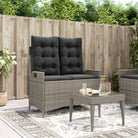 Tuinbank van poly rattan voor een comfortabele zitervaring - Grijs / 104 x 59 x 93 cm / 1 - Tuinbanken