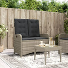 Tuinbank van poly rattan voor een comfortabele zitervaring - Lichtgrijs / 105 x 59 x 93 cm / 1 - Tuinbanken