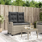 Tuinbank van poly rattan voor een comfortabele zitervaring - Lichtgrijs / 105 x 66 x 93 cm / 1 - Tuinbanken