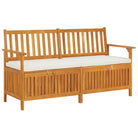 Tuinbanken van massief acaciahout met rustieke charme - Bruin en wit / 148 x 62 x 84 cm / 1 - Tuinbanken