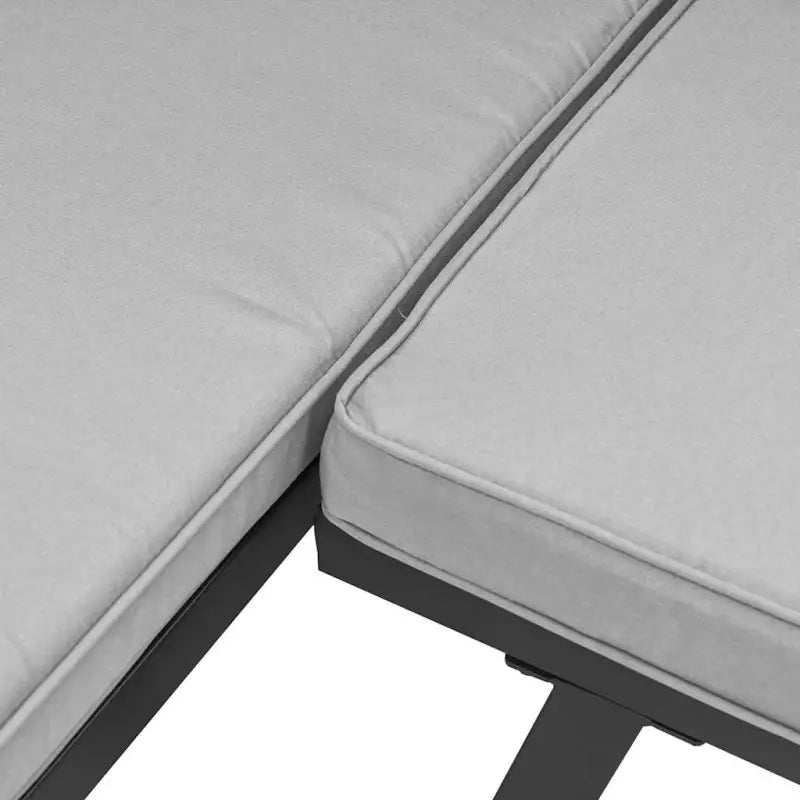 Tuinbankenset met gepoedercoat staal en warm aangebracht hout - Tuinsets