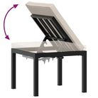 Tuinbankenset van gepoedercoat staal in zwart materiaal met robuste afmetingen - Tuinsets