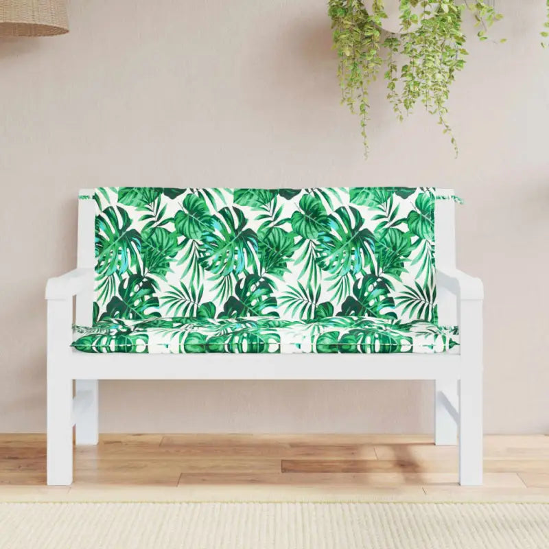 Tuinbankkussens van oxford stof voor een frisse uitstraling - Bladontwerp / 120 x 50 x 7 cm / 2 - Stoelkussens