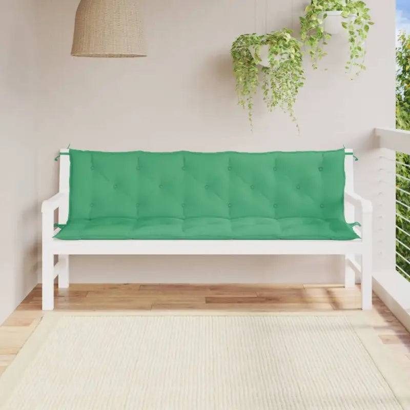 Tuinbankkussens van oxford stof voor een frisse uitstraling - Groen / 180 x 50 x 7 cm / 2 - Stoelkussens
