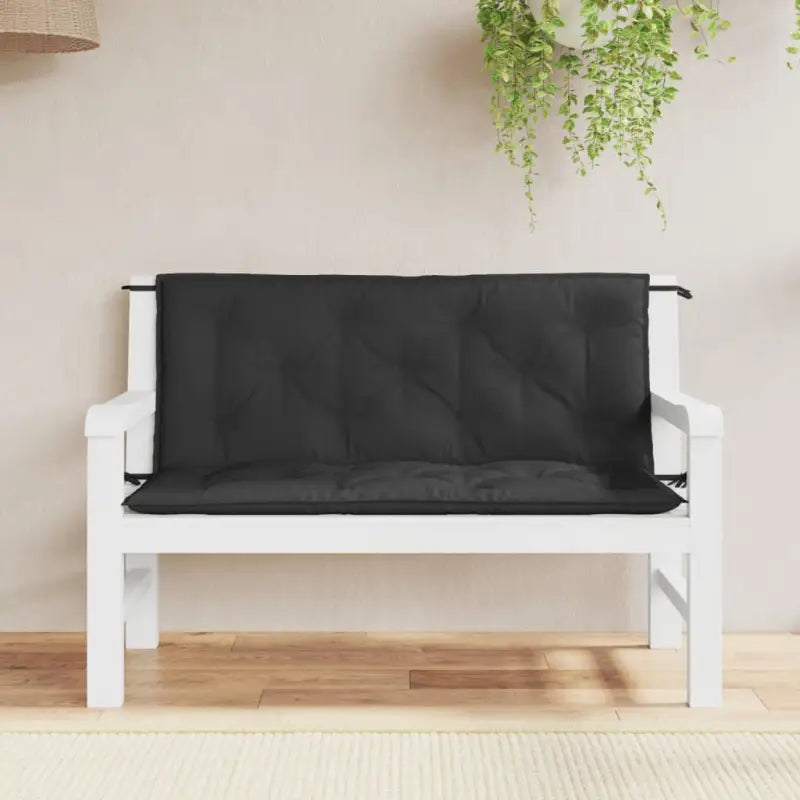 Tuinbankkussens van oxford stof voor een frisse uitstraling - Zwart / 120 x 50 x 7 cm / 2 - Stoelkussens