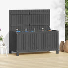 Tuinbox van massief grenenhout met hydraulische gaslift - Grijs grenenhout / 121 x 55 x 64 cm - Opbergboxen voor buiten